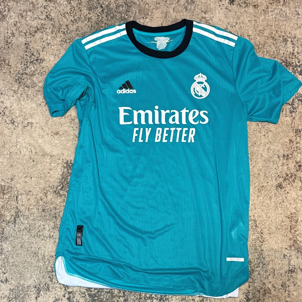 Adidas Authentic Teal Real Madrid Jersey